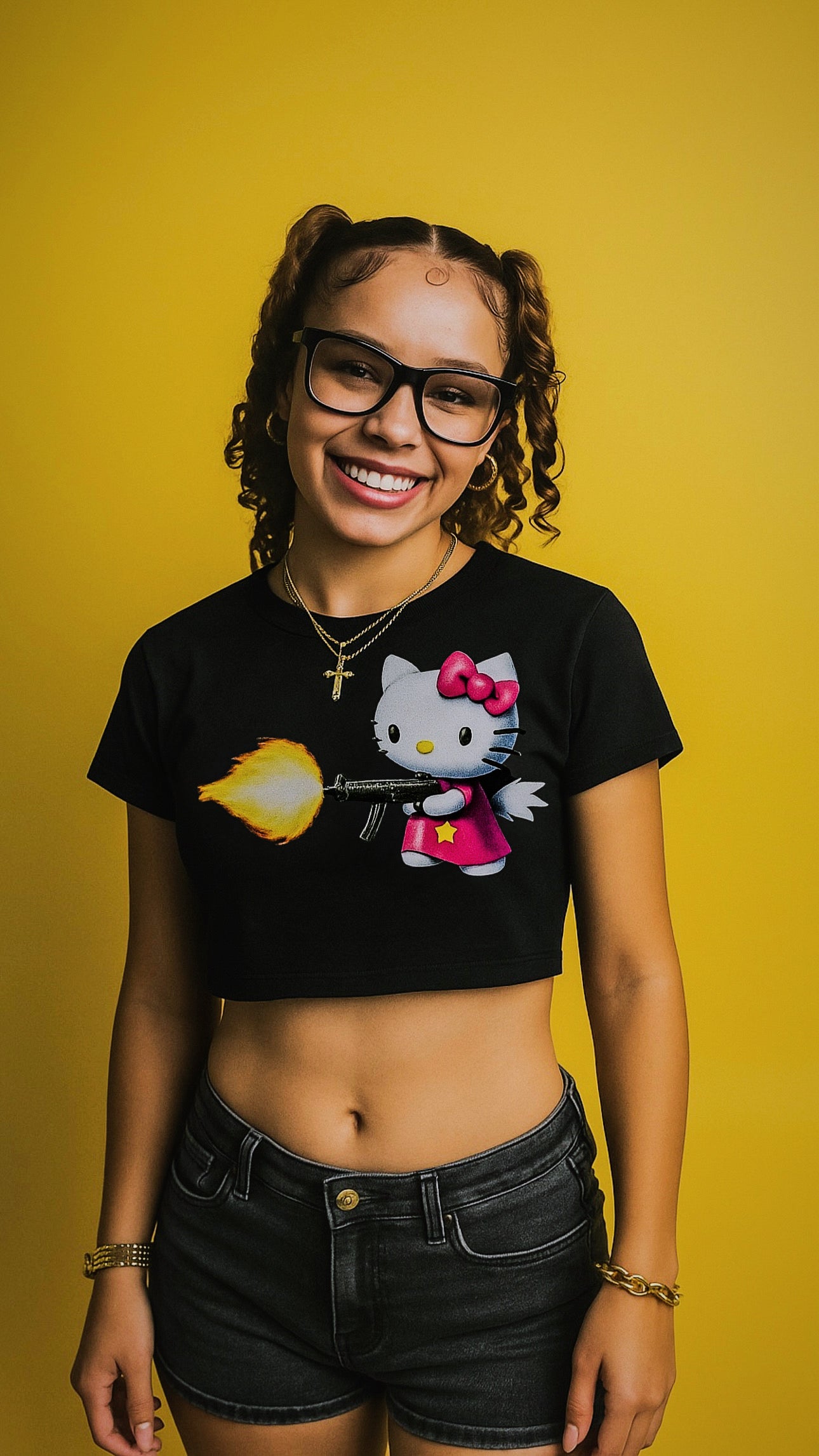 HELLO BLICKY CROP TEE