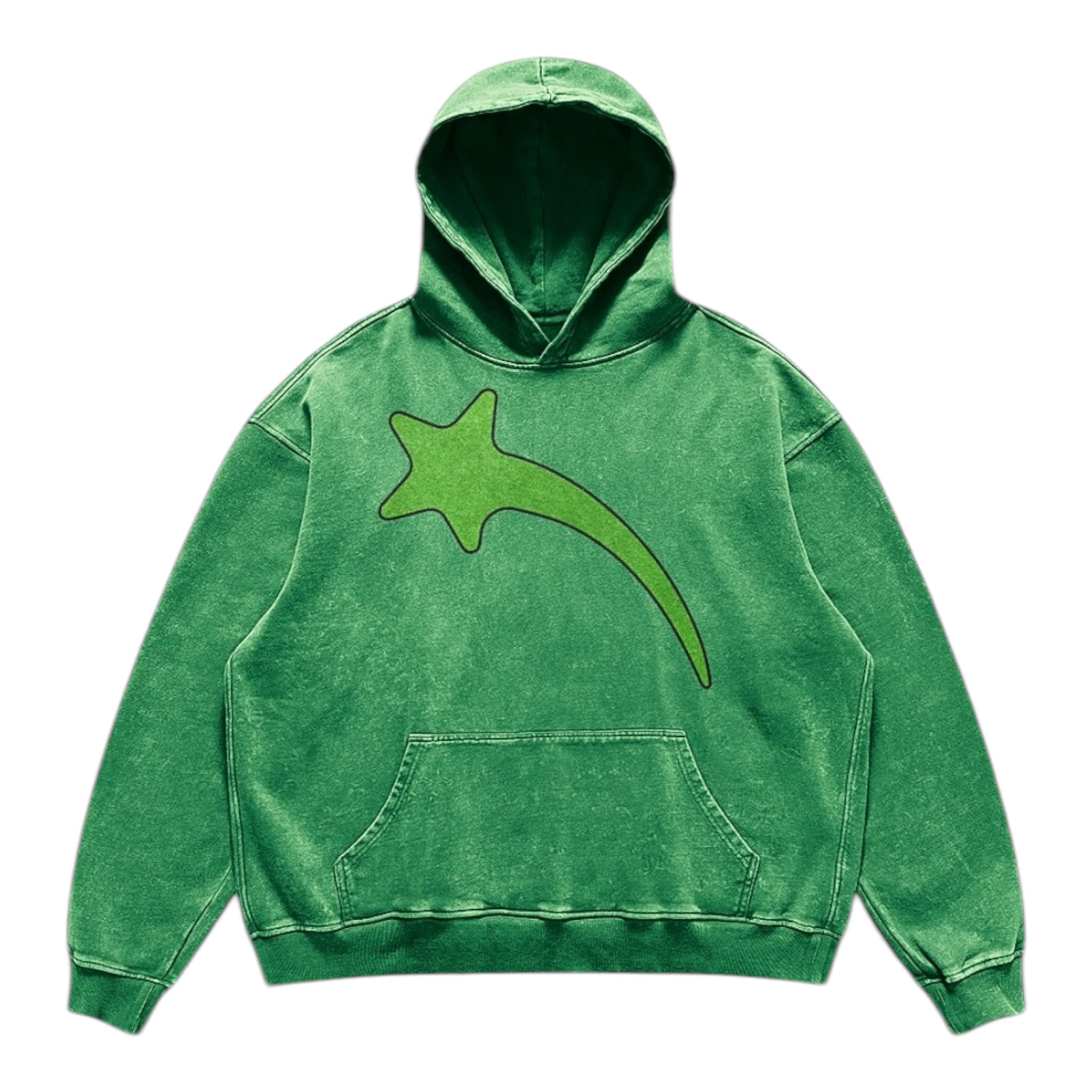 STAR TEARS HOODIE (GREEN)